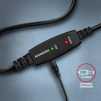 AXAGON ADR-210B, aktywny kabel krosowy USB 2.0 A-M -> B-M, 10 m