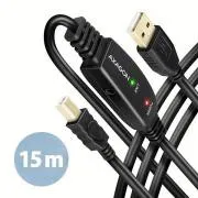 AXAGON ADR-215B, aktywny kabel krosowy USB 2.0 A-M -> B-M, 15 m