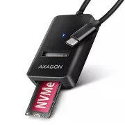 AXAGON ADM2-CM adapter USB-C 10 Gb/s - M.2 NVMe & SATA SSD, kabel USB-C 10 cm