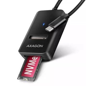 AXAGON ADM2-CM adapter USB-C 10 Gb/s - M.2 NVMe & SATA SSD, kabel USB-C 10 cm