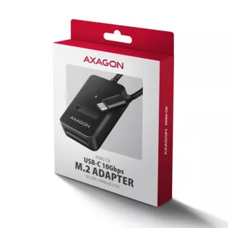 AXAGON ADM2-CM adapter USB-C 10 Gb/s - M.2 NVMe & SATA SSD, kabel USB-C 10 cm