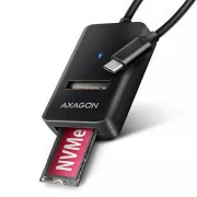 AXAGON ADM2-CM adapter USB-C 10 Gb/s - M.2 NVMe & SATA SSD, kabel USB-C 10 cm
