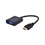 Gembird Adapter HDMI-A - VGA (M/F), czarny