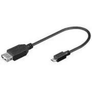 PremCord reduktor kabla USB A/fem-MicroUSB/męski20cmOTG