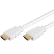Kabel PremiumCord HDMI High Speed   Ethernet, biały, pozłacane złącza, 10 m