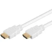Kabel PremiumCord HDMI High Speed   Ethernet, biały, pozłacane złącza, 10 m