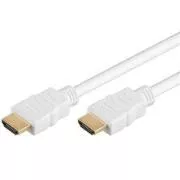 Kabel PremiumCord HDMI High Speed   Ethernet, biały, pozłacane złącza, 3 m