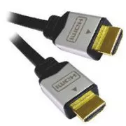 PremiumCord Kabel HDMI M/M, złoty i metalowy HQ, 3 m