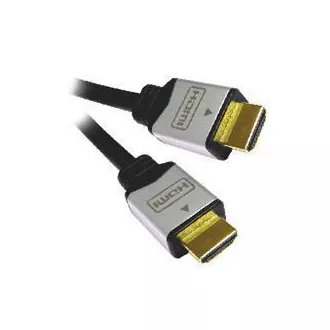 PremiumCord Kabel HDMI M/M, złoty i metalowy HQ, 3 m