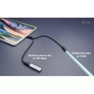 i-tec Rozgałęźnik kabla USB-C Audio/Data, Power Delivery 100W