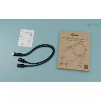 i-tec Rozgałęźnik kabla USB-C Audio/Data, Power Delivery 100W