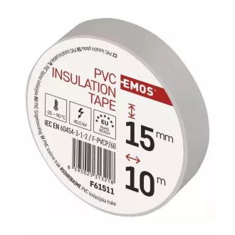 Taśma izolacyjna Emos PVC 15/10 biała