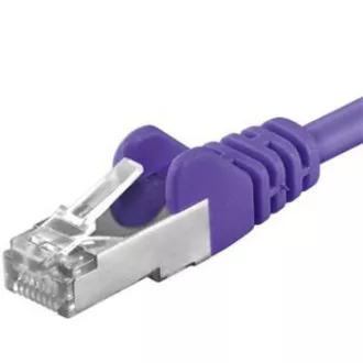 Premiumcord Kabel krosowy CAT6a S-FTP, RJ45-RJ45, AWG 26/7 1m, fioletowy Premiumcord Kabel krosowy CAT6a S-FTP, RJ45-RJ45, AWG 26/7 1m, fioletowy