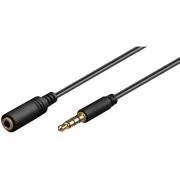 PremiumCord Jack 3.5mm 4 pin M/F 2m