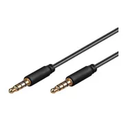 PremiumCord Jack 3.5mm 4 pin M/M 0,5m