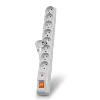 Kabel Acar S8 3m, 8 gniazd, zabezpieczenie przeciwprzepięciowe, biały Kabel Acar S8 3m, 8 gniazd, zabezpieczenie przeciwprzepięciowe, biały