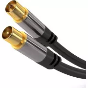 PremiumCord Antena TV HQ kabel krosowy M/F 75Ohm (135dB) 4x ekranowany 1,5m