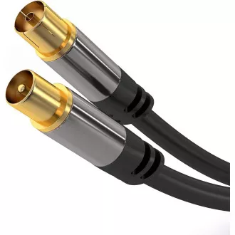 PremiumCord Antena TV HQ kabel krosowy M/F 75Ohm (135dB) 4x ekranowany 1,5m PremiumCord Antena TV HQ kabel krosowy M/F 75Ohm (135dB) 4x ekranowany 1,5m