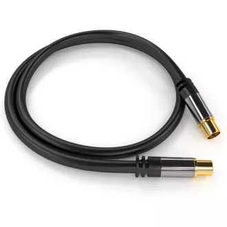 PremiumCord Antena TV HQ kabel krosowy M/F 75Ohm (135dB) 4x ekranowany 1,5m PremiumCord Antena TV HQ kabel krosowy M/F 75Ohm (135dB) 4x ekranowany 1,5m
