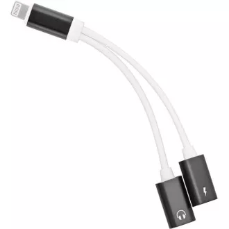 PremiumCord Adapter Lightning do 3,5 mm jack audio   ładowanie Lightning