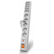 Kabel Acar S10 3m, 5 5 gniazd, zabezpieczenie przeciwprzepięciowe, biały