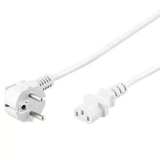 Kabel zasilający PremiumCord 230V do komputera 1m biały Kabel zasilający PremiumCord 230V do komputera 1m biały