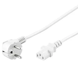 Kabel zasilający PremiumCord 230V do komputera 1m biały