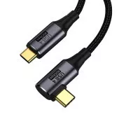 PremiumCord USB4 Gen 3x2 40Gbps 8K@60Hz 240W, Thunderbolt, 0.8m zakrzywiony