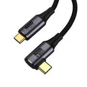 PremiumCord USB4 Gen 3x2 40Gbps 8K@60Hz 240W, Thunderbolt, 0.8m zakrzywiony