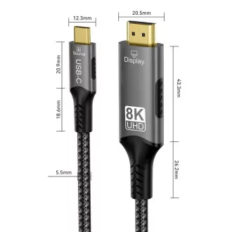 Kabel PremiumCord USB-C do HDMI, 2 m
