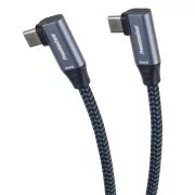 Zakrzywiony kabel PremiumCord USB-C 2x, 2 m