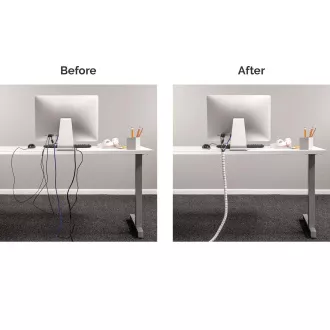 Organizer i ochraniacz kabli Fellowes Cablezip biały