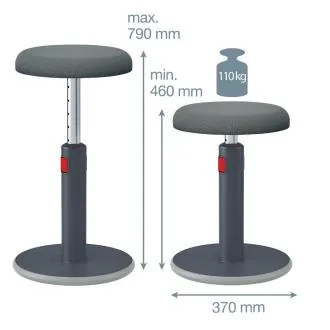 Ergonomiczny fotel balansowy Leitz Ergo Cosy, szary Ergonomiczny fotel balansowy Leitz Ergo Cosy, szary