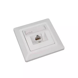 Gniazdo Solarix CAT6 UTP 1 x RJ45 podtynkowe białe