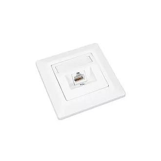 Gniazdo Solarix CAT6 STP 1 x RJ45 podtynkowe białe