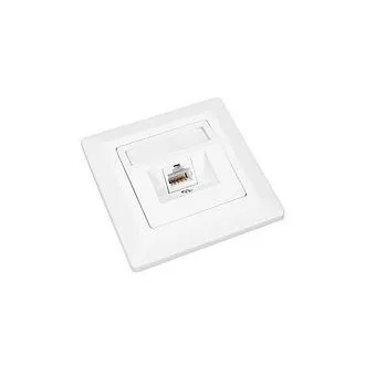 Gniazdo Solarix CAT6 STP 1 x RJ45 podtynkowe białe Gniazdo Solarix CAT6 STP 1 x RJ45 podtynkowe białe