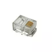 Złącze modułowe 6p4c RJ11 na kabel płaski, 100szt.