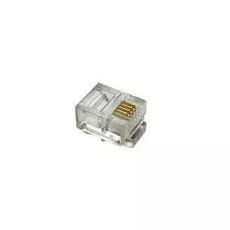 Złącze modułowe 6p4c RJ11 na kabel płaski, 100szt.