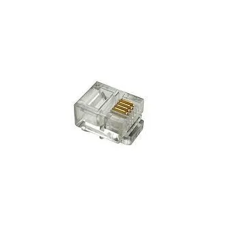 Złącze modułowe 6p4c RJ11 na kabel płaski, 100szt.