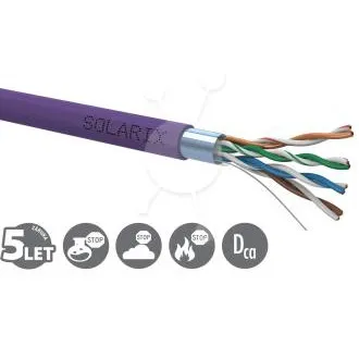 Kabel instalacyjny Solarix CAT5E FTP LSOH Dca-s1,d2,a1 500m/zwój SXKD-5E-FTP-LSOH