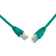 SOLARIX kabel krosowy CAT6 UTP PVC 1m zielony odporny na zaczepy