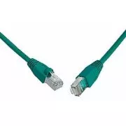 SOLARIX kabel krosowy CAT5E SFTP PVC 1m zielony odporny na zaczepy