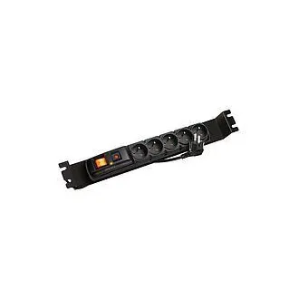 ACAR F5 FA 3m 5 pozycyjny panel zasilania BK ze wspornikami do szyn 19" 1U, ACAR-F5-FA ACAR F5 FA 3m 5 pozycyjny panel zasilania BK ze wspornikami do szyn 19" 1U, ACAR-F5-FA