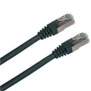Kabel krosowy S/FTP, Cat6, 2xRJ45, 0,5m czarny