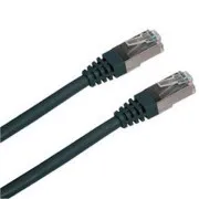 Kabel krosowy S/FTP, Cat6, 2xRJ45, 0,5m czarny