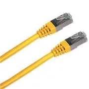 Kabel krosowy S/FTP, Cat6, 2xRJ45, 2 m, żółty