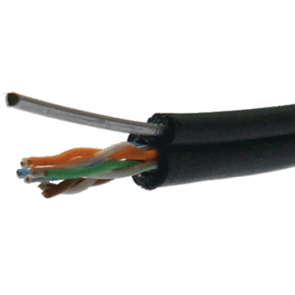 DATACOM Przewód UTP Cat5e 305m samonośny OUTDOOR blk DATACOM Przewód UTP Cat5e 305m samonośny OUTDOOR blk