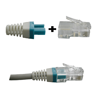 DATACOM Mankiet do złącza RJ 45 niebieski/biały 100 szt. DATACOM Mankiet do złącza RJ 45 niebieski/biały 100 szt.