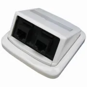 Gniazdo podwójne ABB TANGO 2xRJ45 Cat5e UTP biały, BKkeys