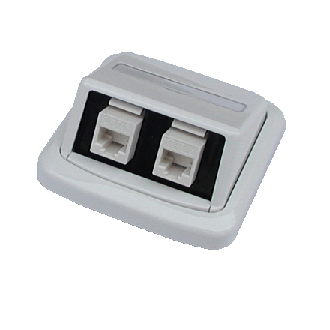 Gniazdo podwójne ABB TANGO 2xRJ45 cat6 UTP biały Gniazdo podwójne ABB TANGO 2xRJ45 cat6 UTP biały